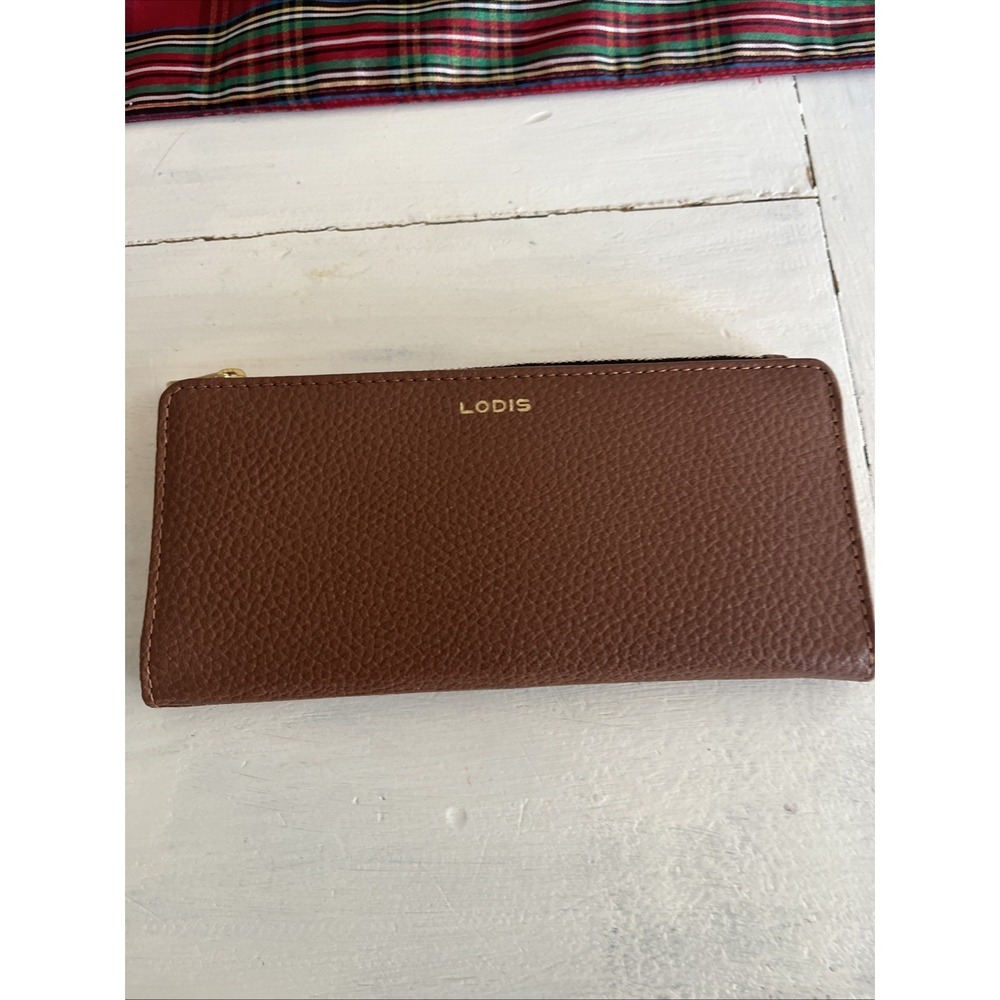 Lodis 1965, Boxed Premium Top Pebble Leather Wallet Brown